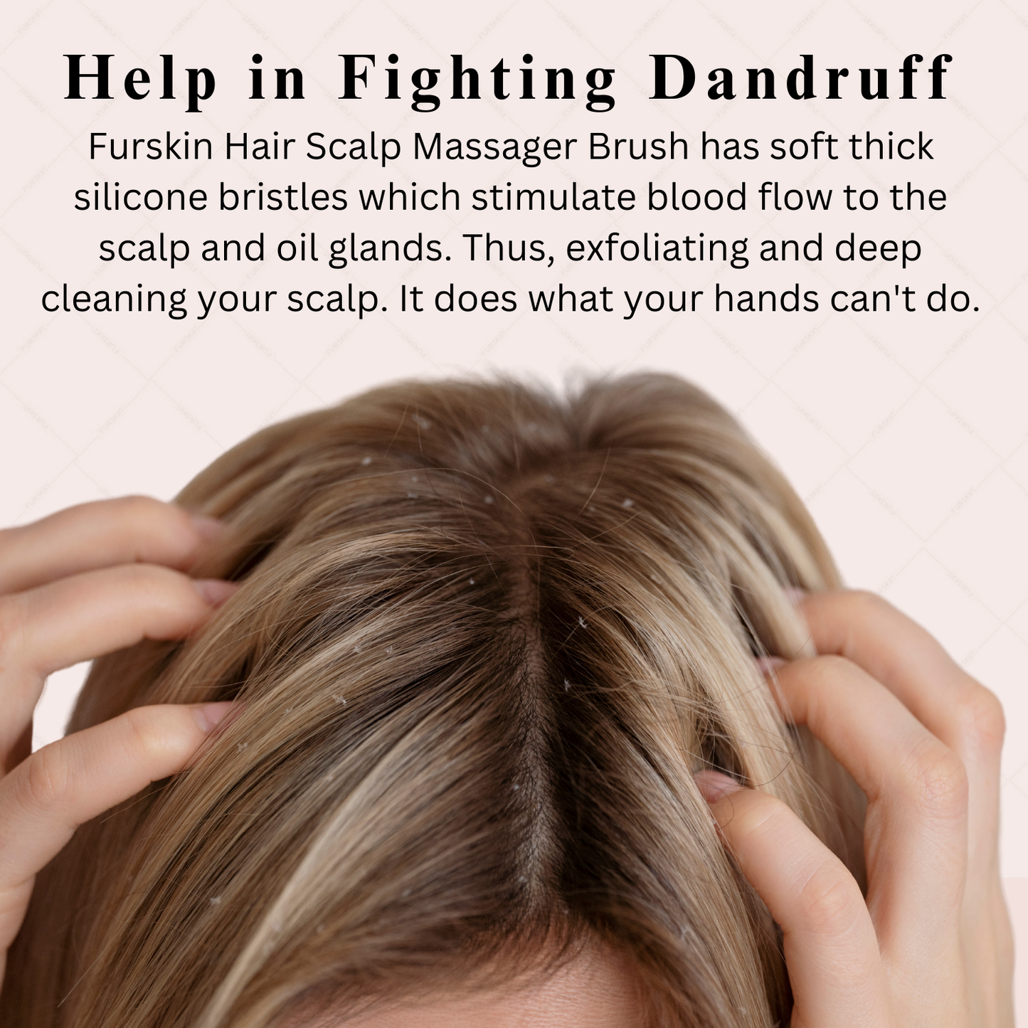 Furskin Soft Bristles Scalp Massager for Hair Growth – Head & Hair Massager, Manual Shampoo Brush for Exfoliating & Scalp Care. [ Black ]