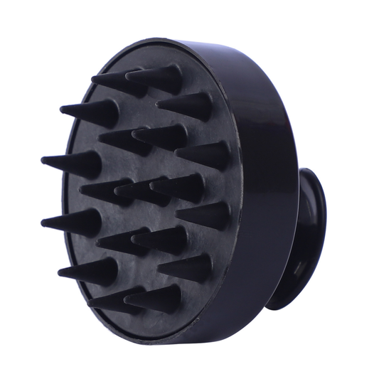 Furskin Soft Bristles Scalp Massager for Hair Growth – Head & Hair Massager, Manual Shampoo Brush for Exfoliating & Scalp Care. [ Black ]