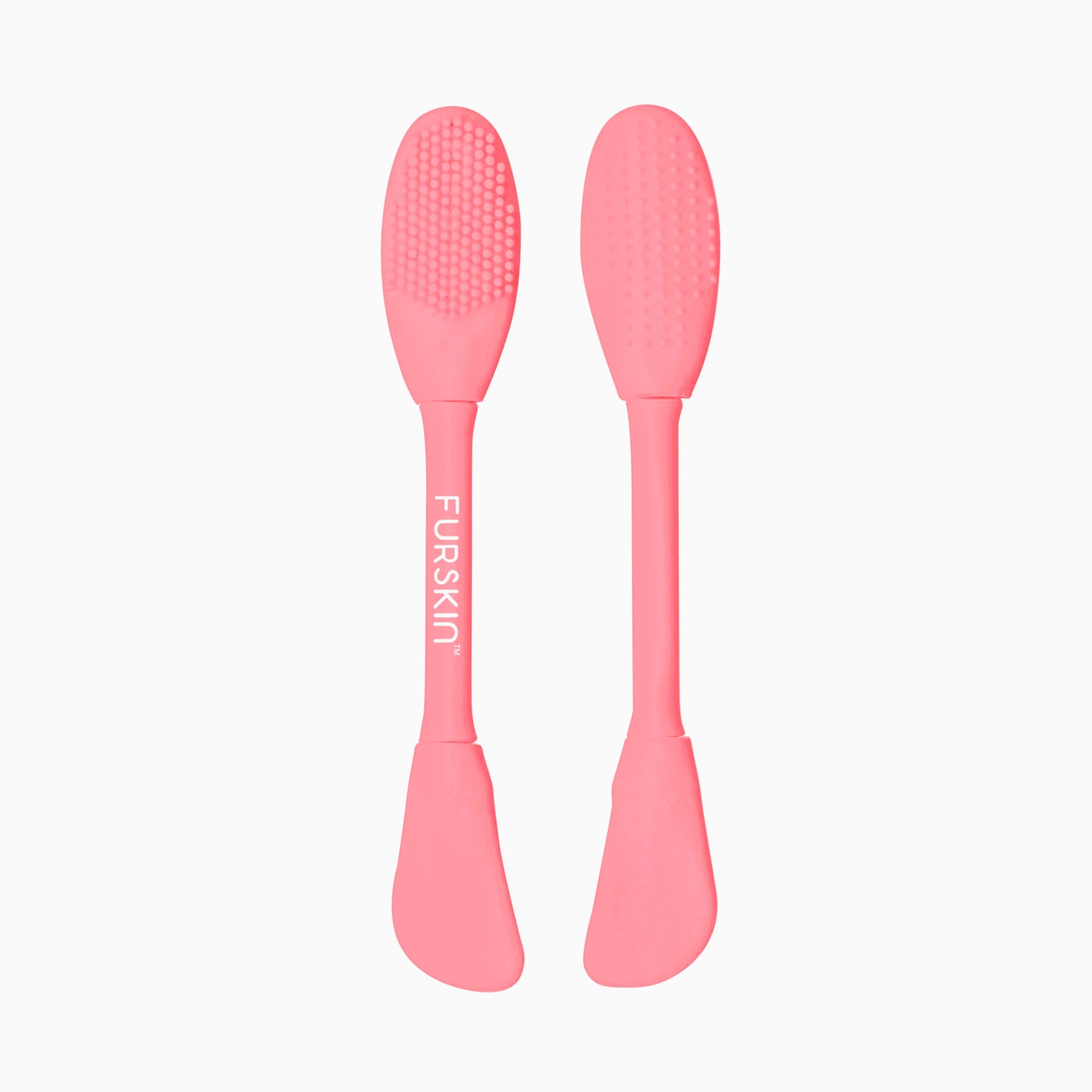 Furskin 3-in-1 Face & Lip Cleansing Brush | Ultra-Hygienic Soft Silicone Bristles for Gentle Exfoliation | Facial Mud, Clay & Charcoal Mask Applicator [Mint Green]