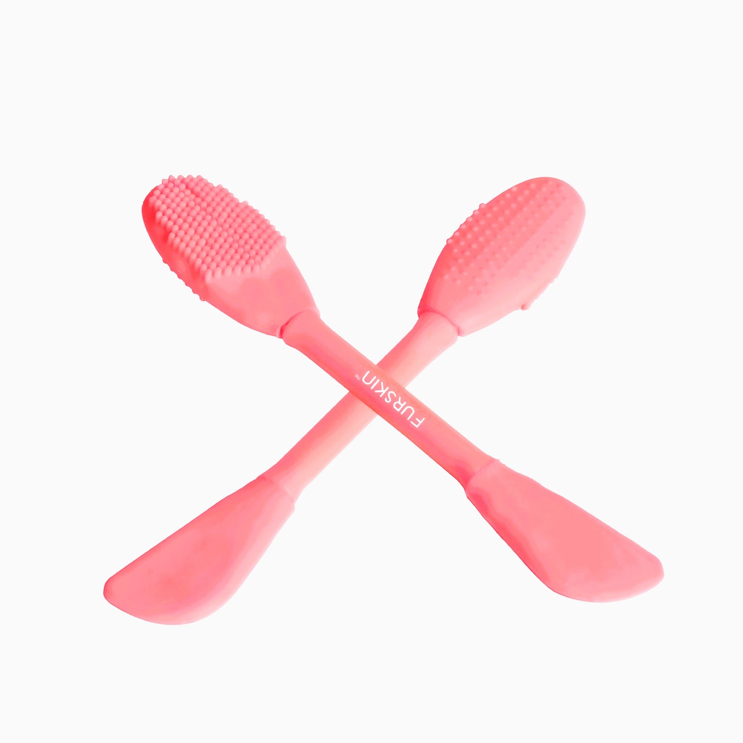 Furskin 3-in-1 Face & Lip Cleansing Brush | Ultra-Hygienic Soft Silicone Bristles for Gentle Exfoliation | Facial Mud, Clay & Charcoal Mask Applicator [Mint Green]
